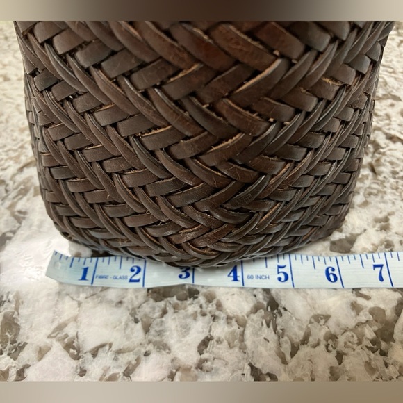 Dragon Diffusion Triple Jump small dark brown - leather woven basket tote - Picture 10 of 14